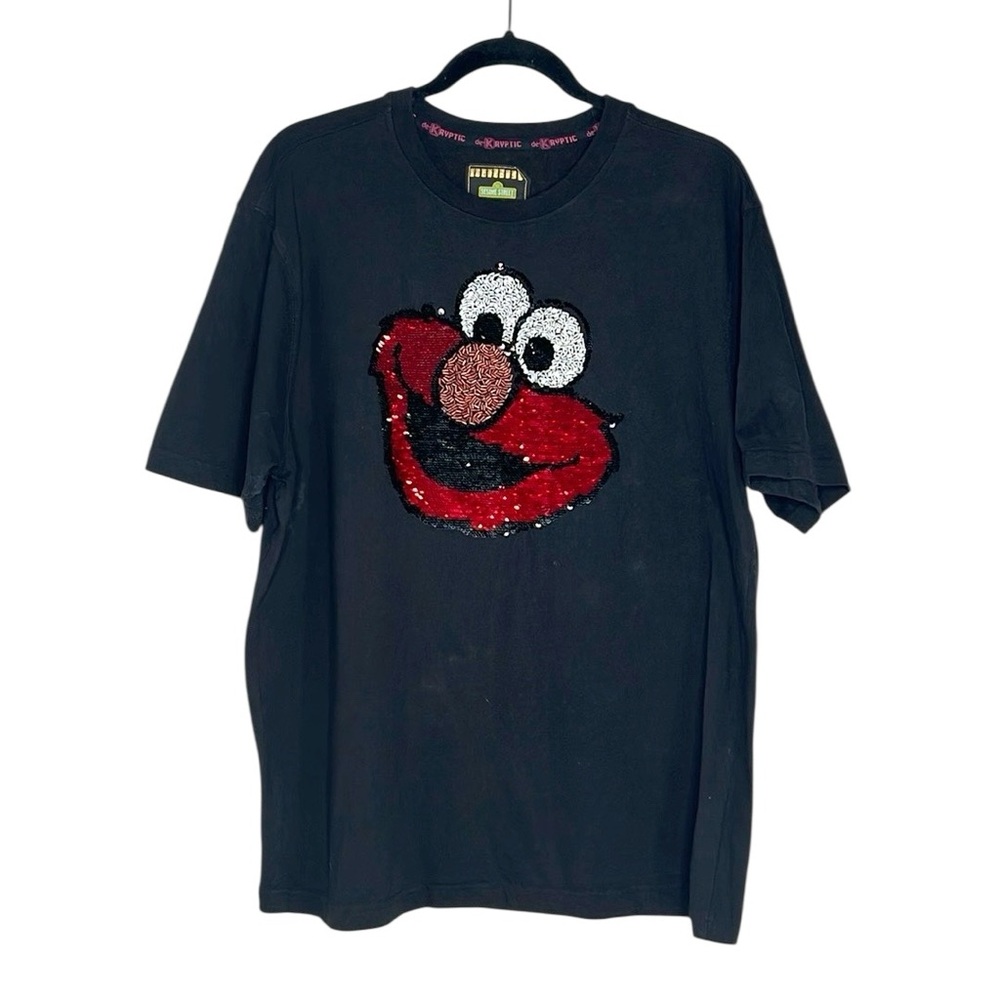 DEKRYPTIC x Sesame Street Sequin Beaded Elmo tee size XL - Picture 12 of 12